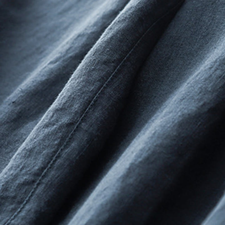 Pantalon Buddha Stones d'été décontracté en coton et lin avec poches pour femme, longueur 7-8, à lacets - image 17