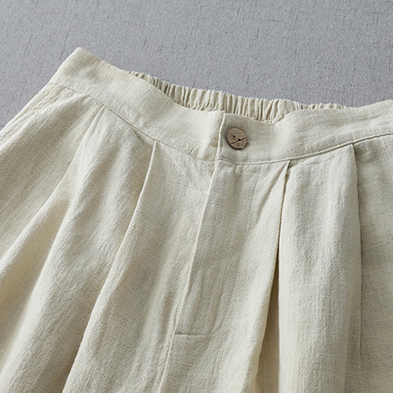 Pantalon large décontracté en polyester avec poches pour femme, coupe ample, longueur 7-8, motif Buddha Stones - image 2