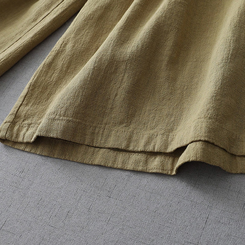 Pantalon large décontracté en polyester avec poches pour femme, coupe ample, longueur 7-8, motif Buddha Stones - image 15