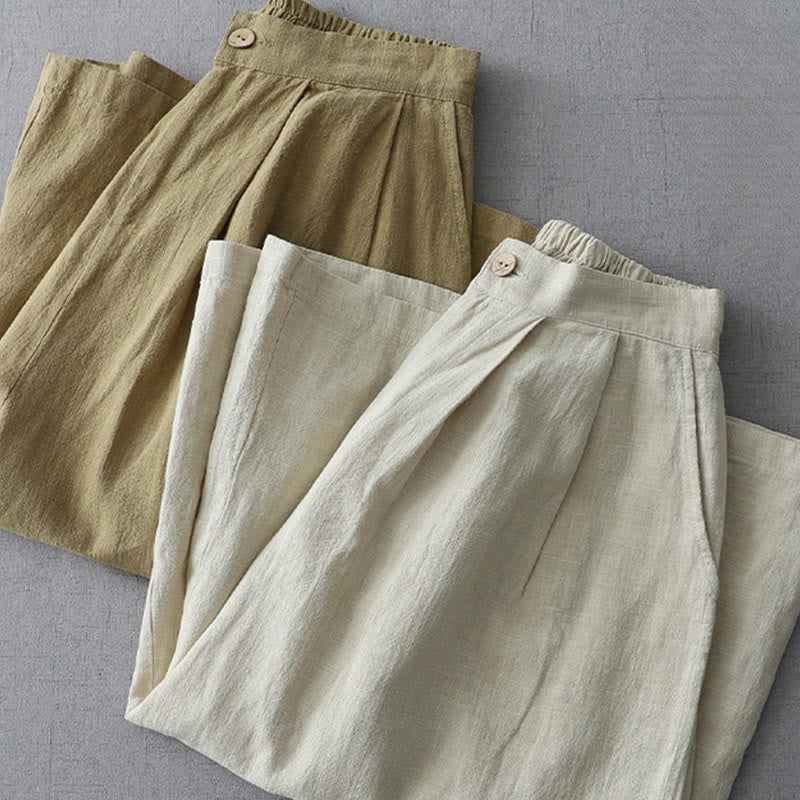 Pantalon large décontracté en polyester avec poches pour femme, coupe ample, longueur 7-8, motif Buddha Stones - image 18