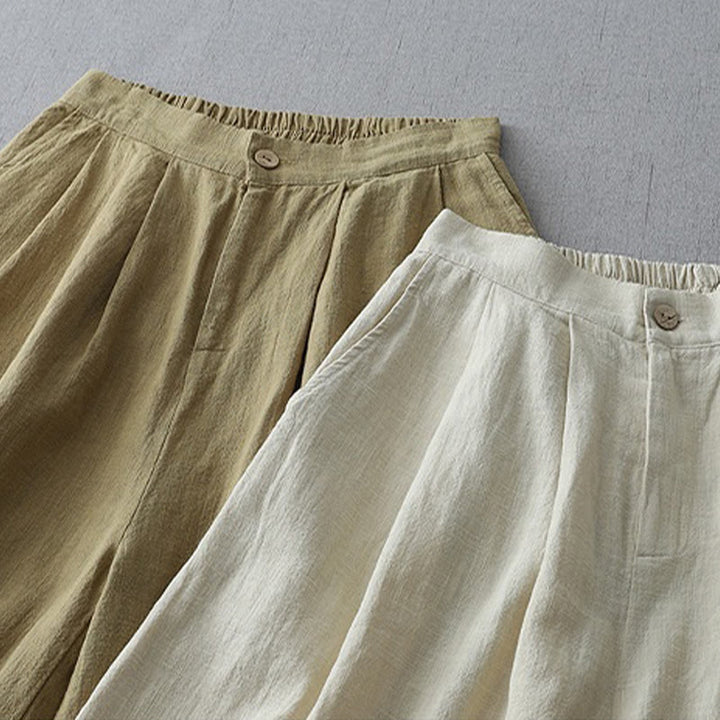 Pantalon large décontracté en polyester avec poches pour femme, coupe ample, longueur 7-8, motif Buddha Stones - image 17