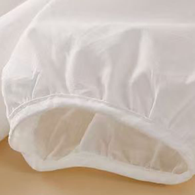 Chemise décontractée en coton et lin à manches mi-longues et col ras du cou pour femme avec motif floral brodé Buddha Stones - image 10