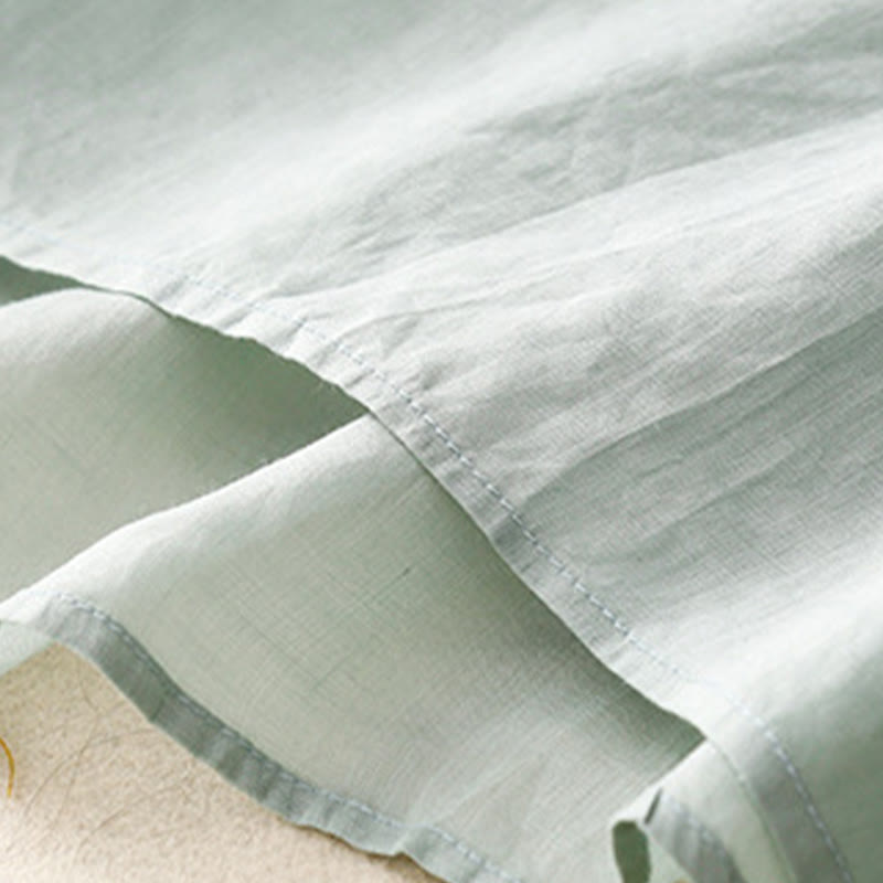 T-shirt d'été décontracté à manches courtes et col en V pour femme, motif Buddha Stones, broderie florale, en acrylique - image 14