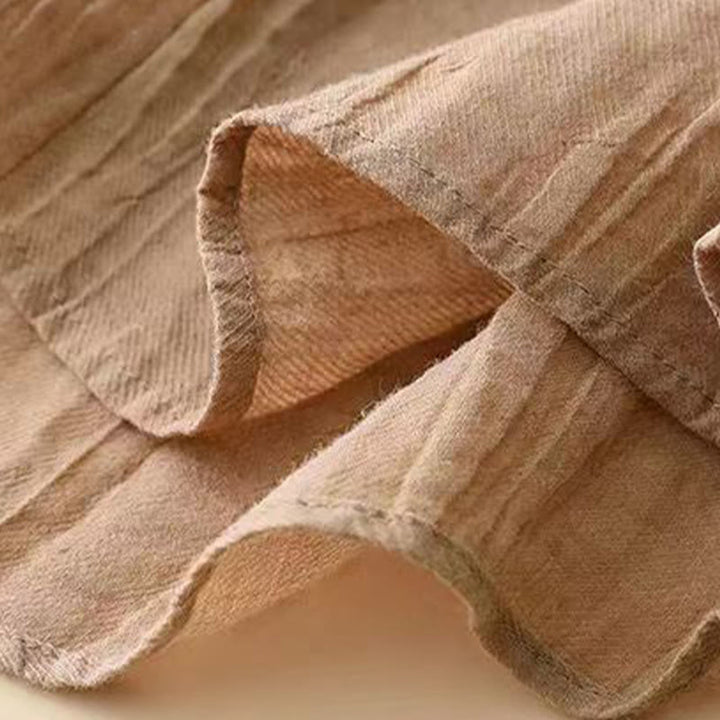 Robe midi décontractée en acrylique avec cordon de serrage à la taille et poches, style bohème, motif Buddha Stones - image 3