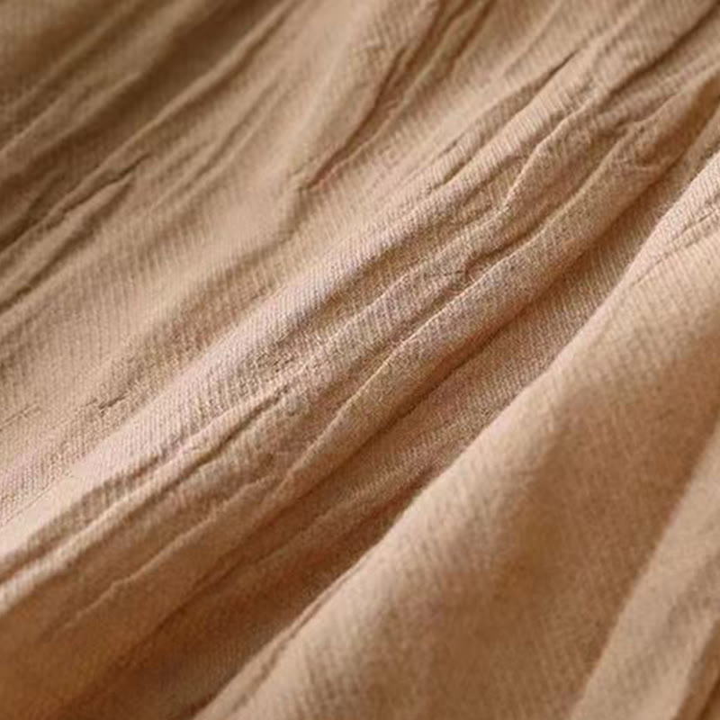 Robe midi décontractée en acrylique avec cordon de serrage à la taille et poches, style bohème, motif Buddha Stones