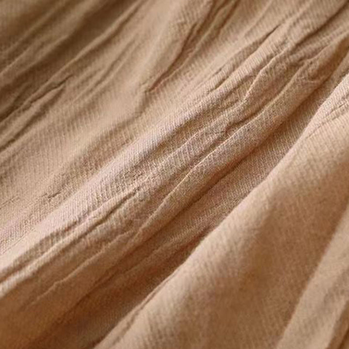 Robe midi décontractée en acrylique avec cordon de serrage à la taille et poches, style bohème, motif Buddha Stones