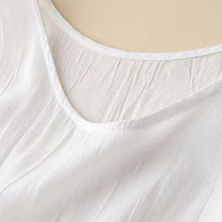 Robe midi décontractée en acrylique avec cordon de serrage à la taille et poches, style bohème, motif Buddha Stones
