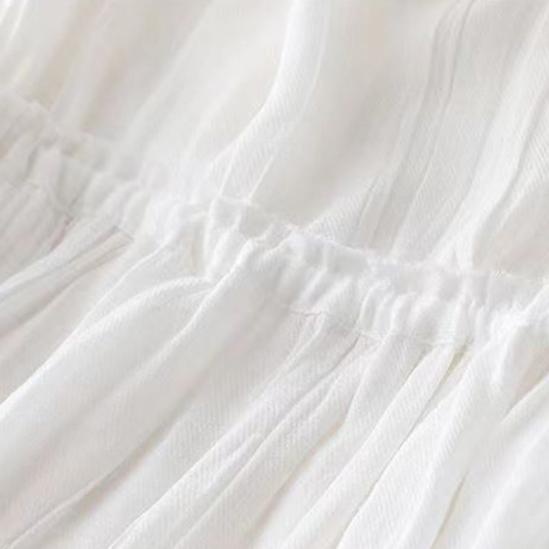 Robe midi sans manches à taille élastiquée et cordon de serrage, ornée de Buddha Stones et confectionnée à la main. - image 12