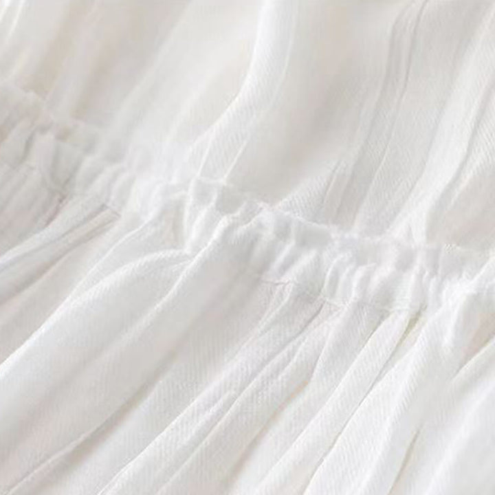 Robe midi sans manches à taille élastiquée et cordon de serrage, ornée de Buddha Stones et confectionnée à la main. - image 12