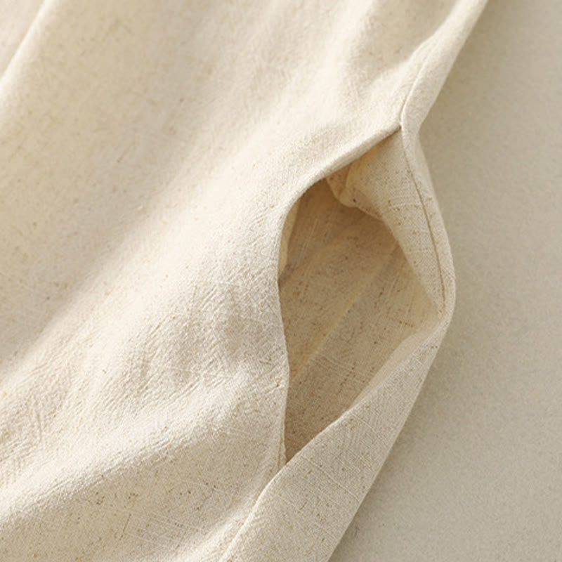 Robe mi-longue décontractée en polyester avec coutures colorées et boutons faits à la main, sans manches, avec poches - image 14