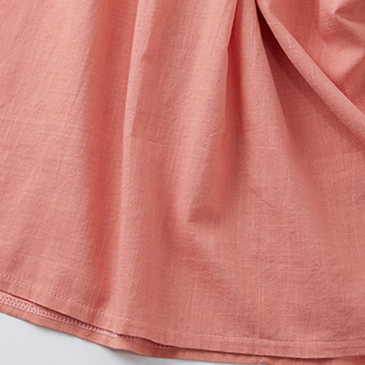 Robe mi-longue décontractée d'été à lacets et col en V, manches courtes, motif Buddha Stones - image 7