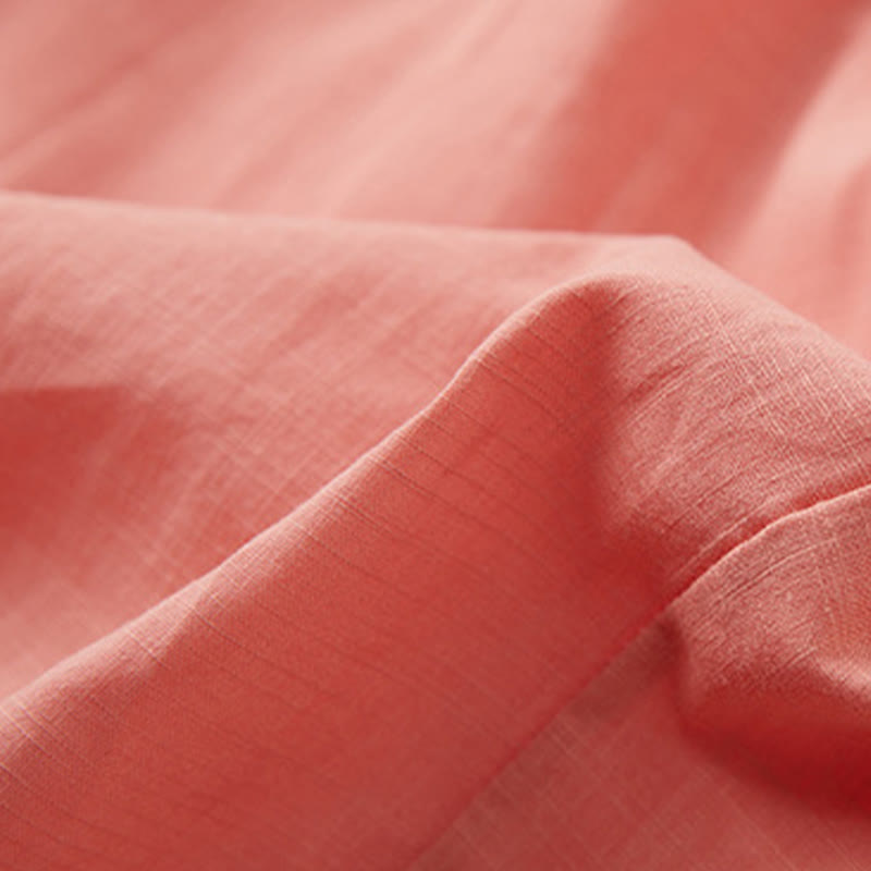 Robe mi-longue décontractée d'été à lacets et col en V, manches courtes, motif Buddha Stones - image 5