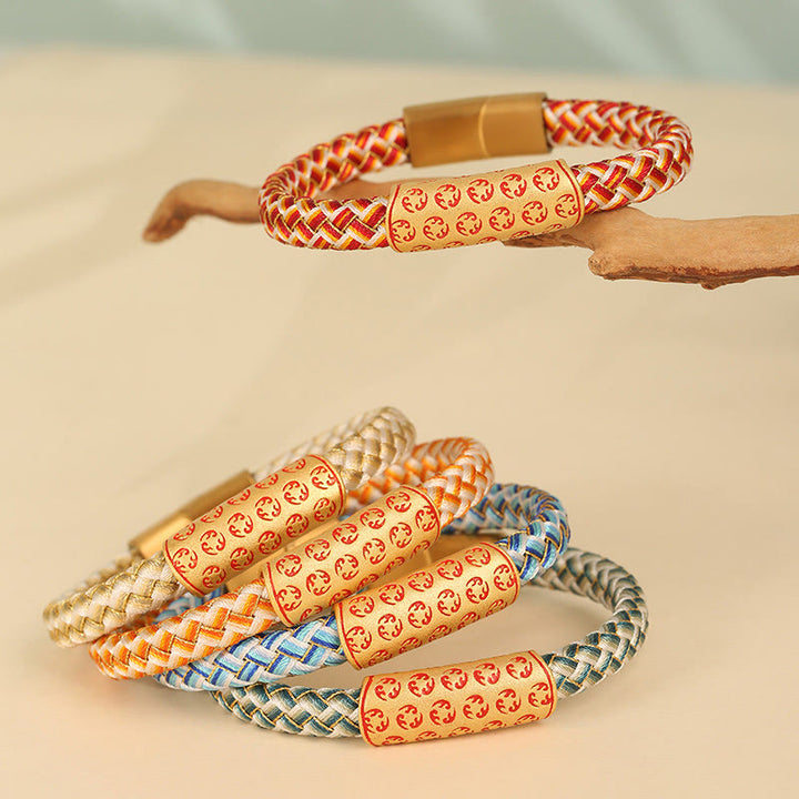 Bracelet tibétain Hot Wheels en Buddha Stones , corde de différentes couleurs, nœud en diamant, boucle porte-bonheur