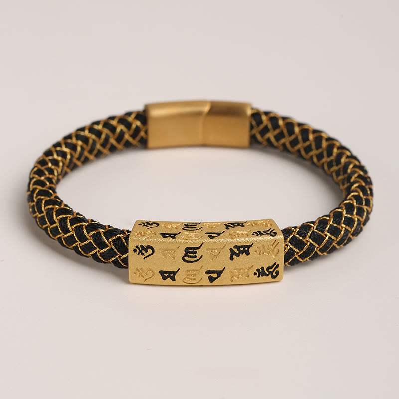 Bracelet tibétain en Buddha Stones , Om Mani Padme Hum, corde de différentes couleurs, fil d'or, nœud en diamant, boucle porte-bonheur