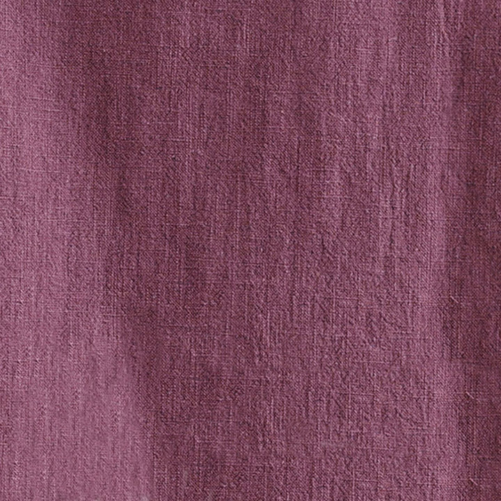 Chemise à manches mi-longues en coton et lin pour femme, motif Buddha Stones , col montant, boutons grenouille chinois - image 14