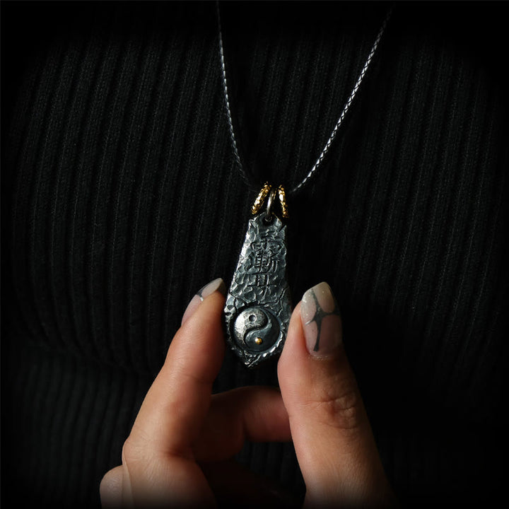 Collier pendentif harmonieux en argent sterling 999 et or 24 carats Buddha Stones et motif Yin et Yang de la Grande Ourse - image 5