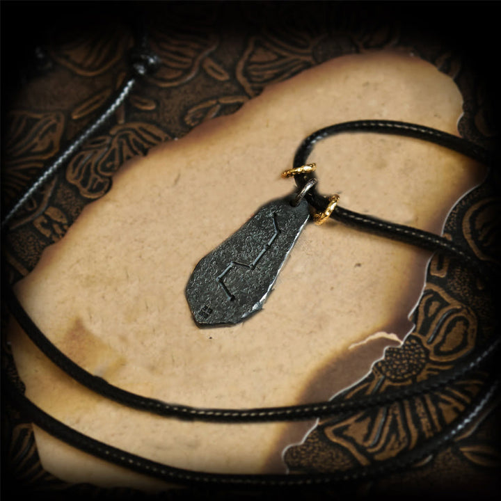 Collier pendentif harmonieux en argent sterling 999 et or 24 carats Buddha Stones et motif Yin et Yang de la Grande Ourse - image 4