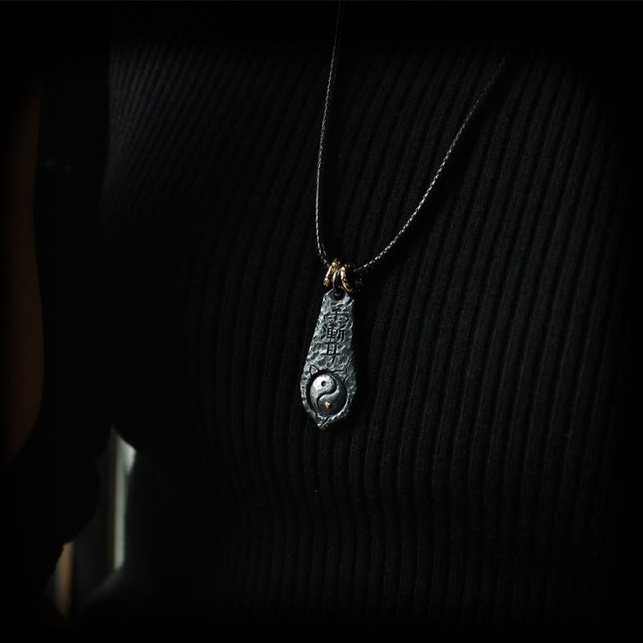 Collier pendentif harmonieux en argent sterling 999 et or 24 carats Buddha Stones et motif Yin et Yang de la Grande Ourse - image 8