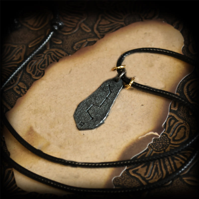 Collier pendentif harmonieux en argent sterling 999 et or 24 carats Buddha Stones et motif Yin et Yang de la Grande Ourse - image 3