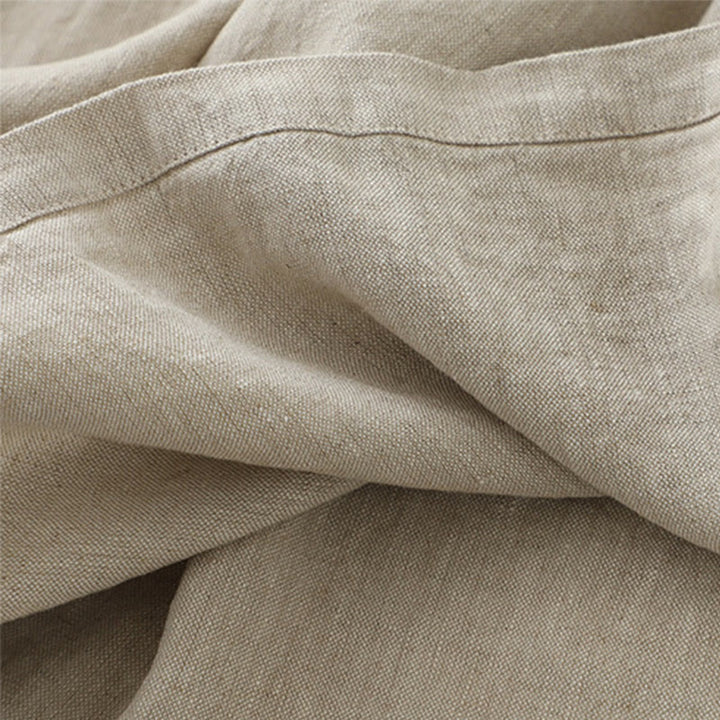 Robe mi-longue décontractée sans manches à col en V et boutons simples, couleur pure, motif Buddha Stones - image 8