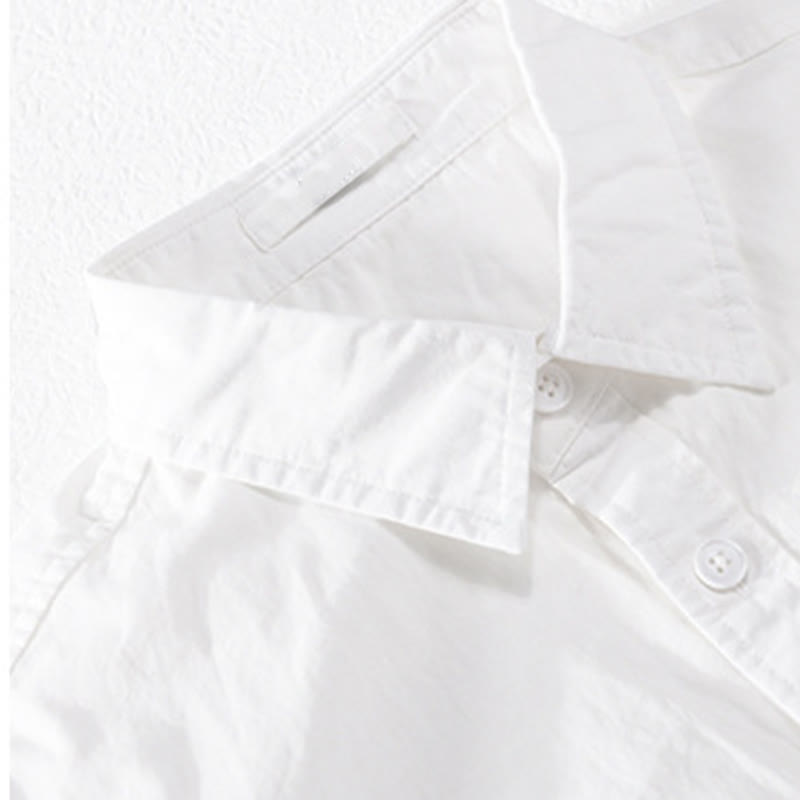 Chemise à manches longues en coton et lin avec poches pour homme, motif patchwork, motif Buddha Stones Spring Daily Line - image 10