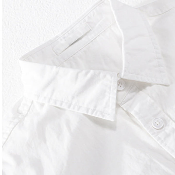 Chemise à manches longues en coton et lin avec poches pour homme, motif patchwork, motif Buddha Stones Spring Daily Line - image 10