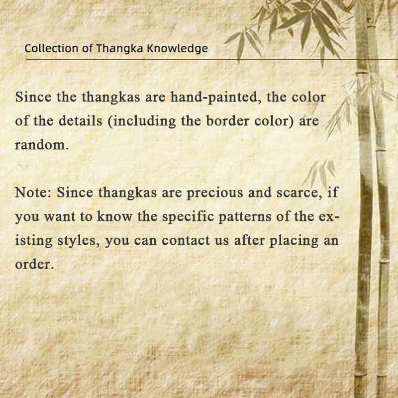 Buddha Stones Peinture Thangka tibétaine Om Mani Padme Hum Écriture Décoration faite à la main (style aléatoire)
