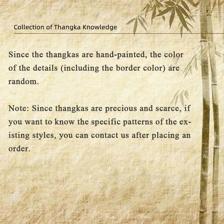 Buddha Stones Peinture Thangka tibétaine Om Mani Padme Hum Écriture Décoration faite à la main (style aléatoire) - image 26