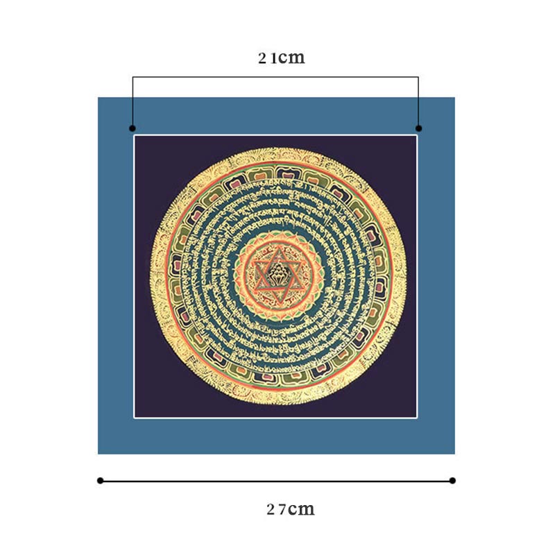 Peinture Thangka tibétaine en Buddha Stones , six mots vrais, écritures, décoration faite à la main, boîte aveugle (style aléatoire) - image 12