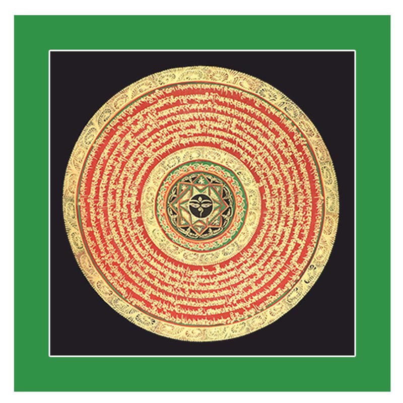 Peinture Thangka tibétaine en Buddha Stones , six mots vrais, écritures, décoration faite à la main, boîte aveugle (style aléatoire) - image 10