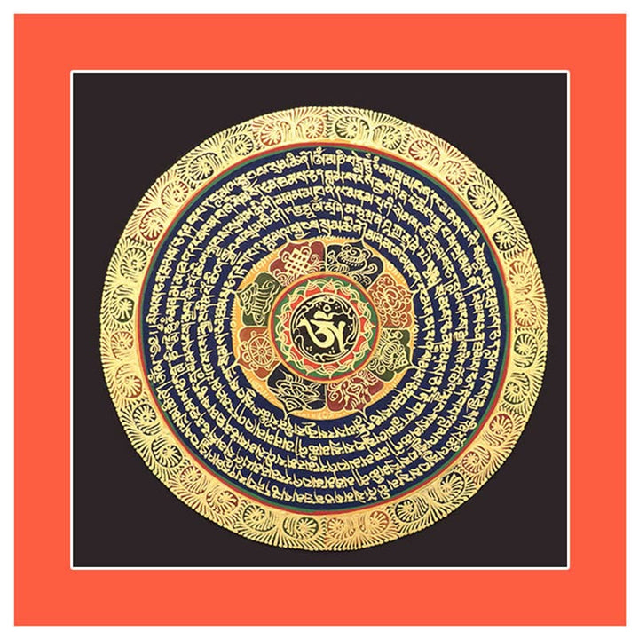 Peinture Thangka tibétaine en Buddha Stones , six mots vrais, écritures, décoration faite à la main, boîte aveugle (style aléatoire) - image 9