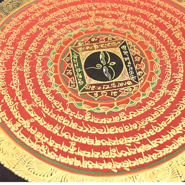 Peinture Thangka tibétaine en Buddha Stones , six mots vrais, écritures, décoration faite à la main, boîte aveugle (style aléatoire) - image 8