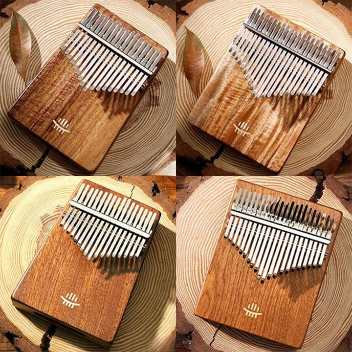Kalimba 21 touches en bois d'acacia , Buddha Stones et sapelli, piano à pouces portable