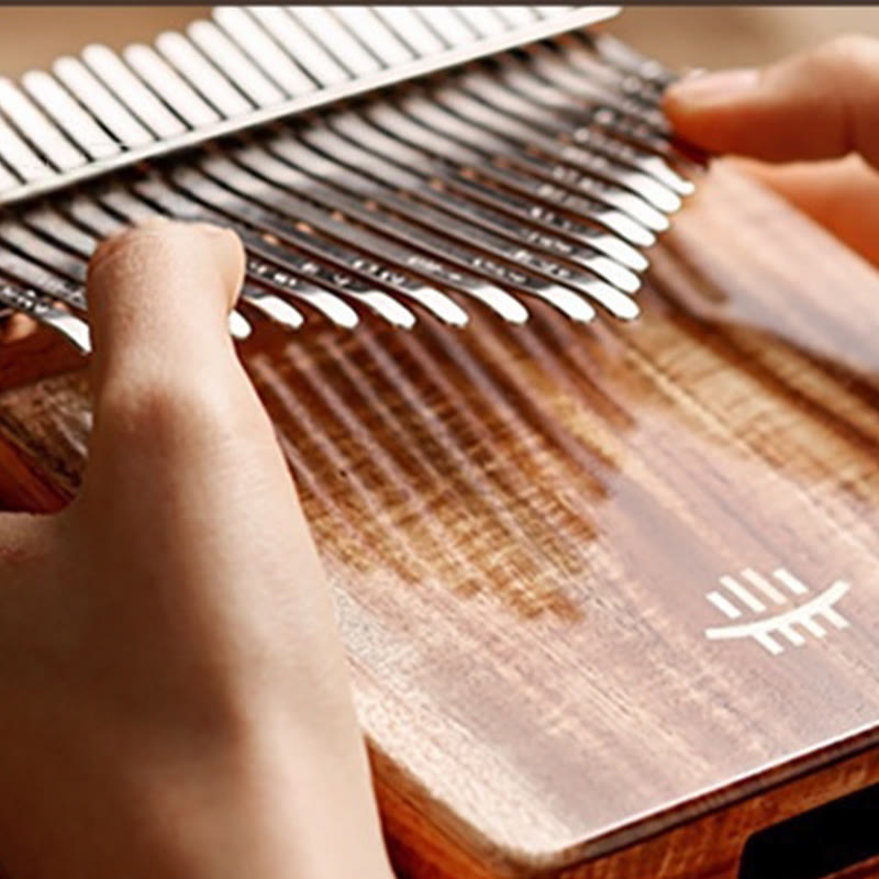 Kalimba 21 touches en bois d'acacia , Buddha Stones et sapelli, piano à pouces portable