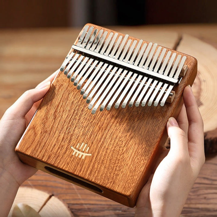 Kalimba 21 touches en bois d'acacia , Buddha Stones et sapelli, piano à pouces portable