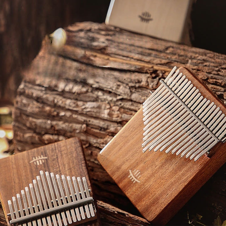 Kalimba 21 touches en bois d'acacia , Buddha Stones et sapelli, piano à pouces portable