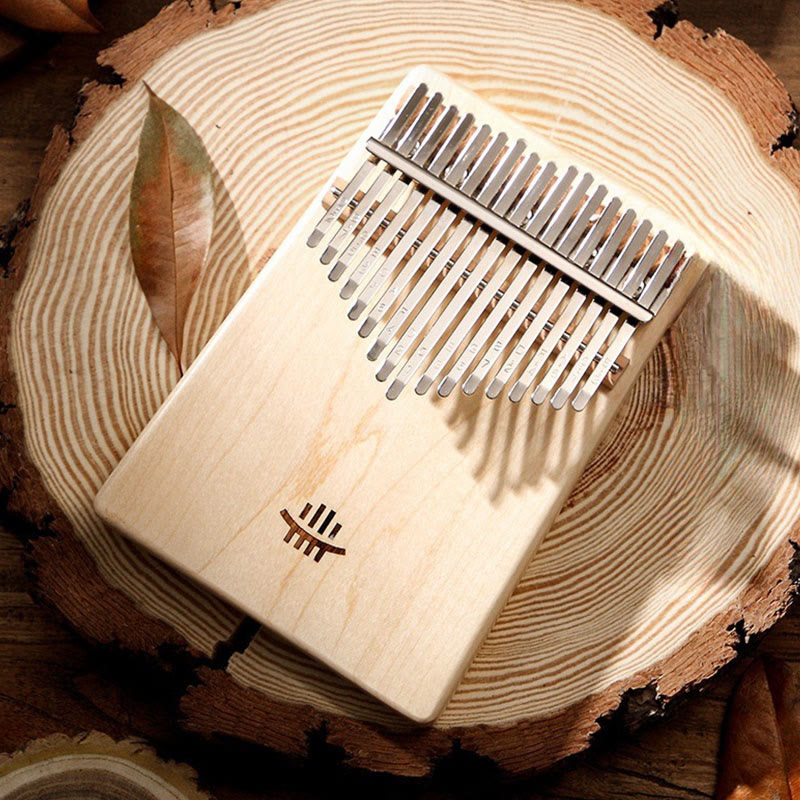 Kalimba 17 touches en bois d' Buddha Stones , d'acacia et de sapelli, piano à pouces portable