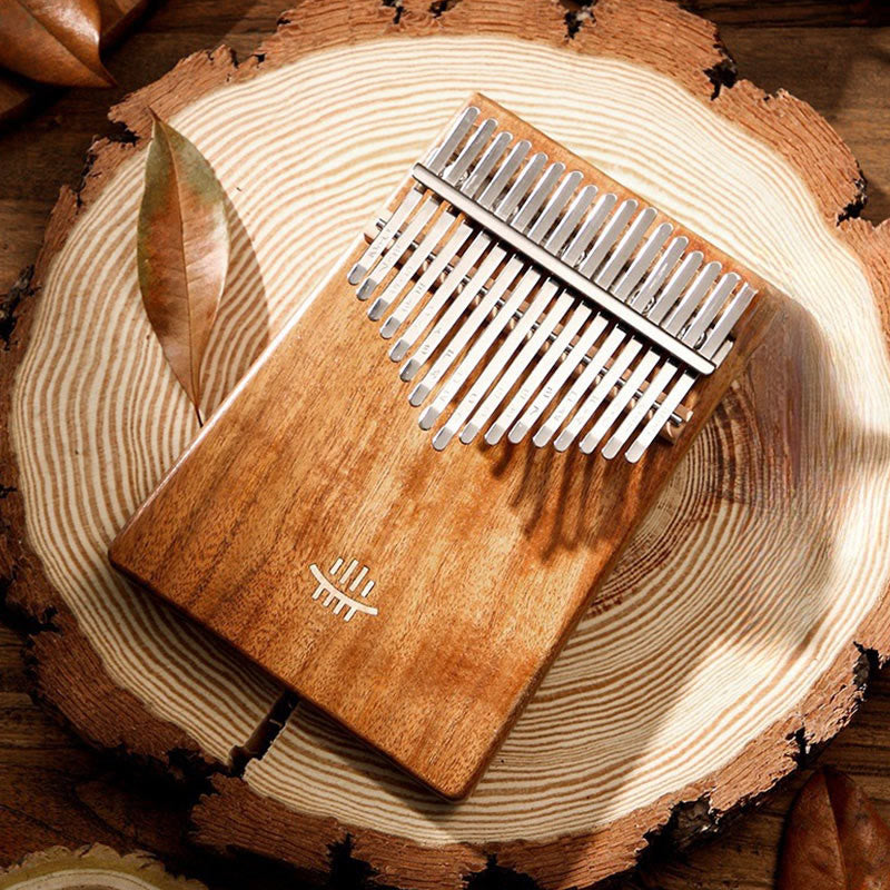 Kalimba 17 touches en bois d' Buddha Stones , d'acacia et de sapelli, piano à pouces portable