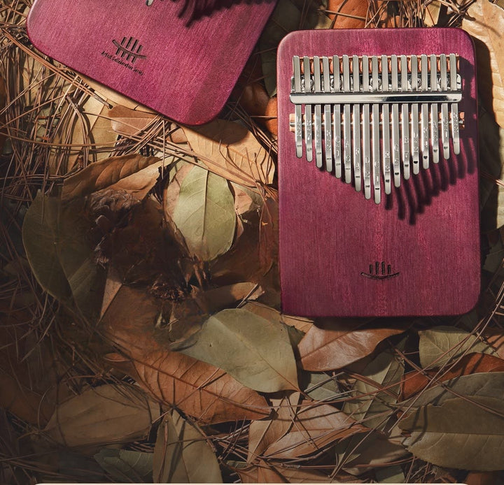 Kalimba 21 touches en bois de Peltogyne, piano à pouces portable en pierre de Buddha Stones