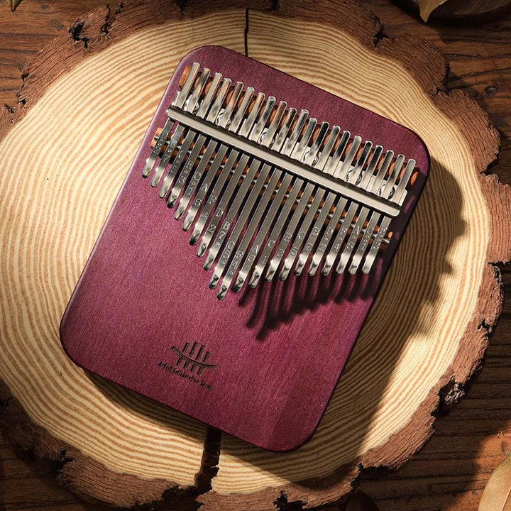 Kalimba 21 touches en bois de Peltogyne, piano à pouces portable en pierre de Buddha Stones