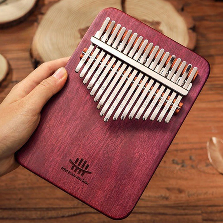 Kalimba 21 touches en bois de Peltogyne, piano à pouces portable en pierre de Buddha Stones
