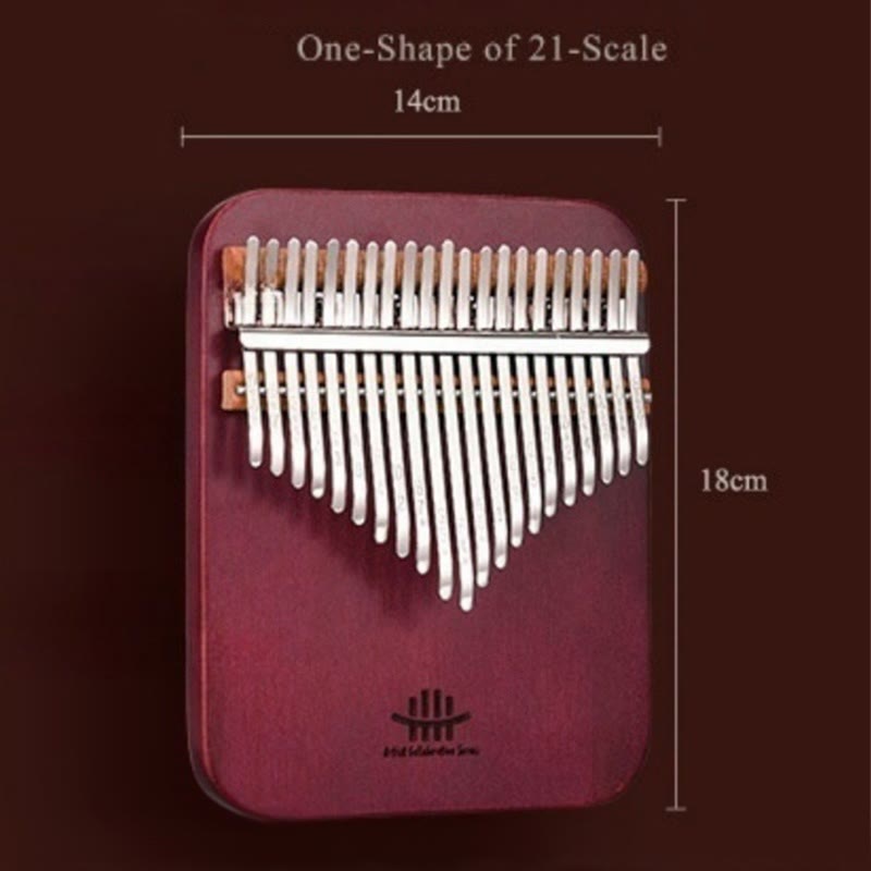 Kalimba 21 touches en bois de Peltogyne, piano à pouces portable en pierre de Buddha Stones