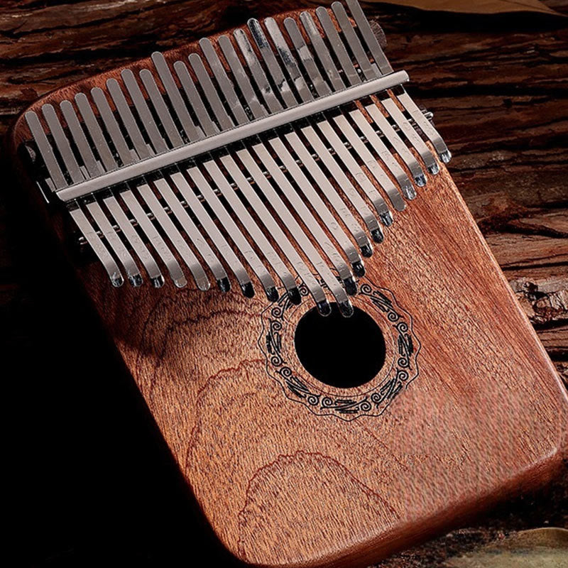 Piano à pouce Kalimba 21 touches Buddha Stones , piano à doigts portable en bois de santal jaune