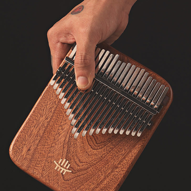 Piano à pouce Kalimba 21 touches Buddha Stones , piano à doigts portable rétro en bois de santal jaune