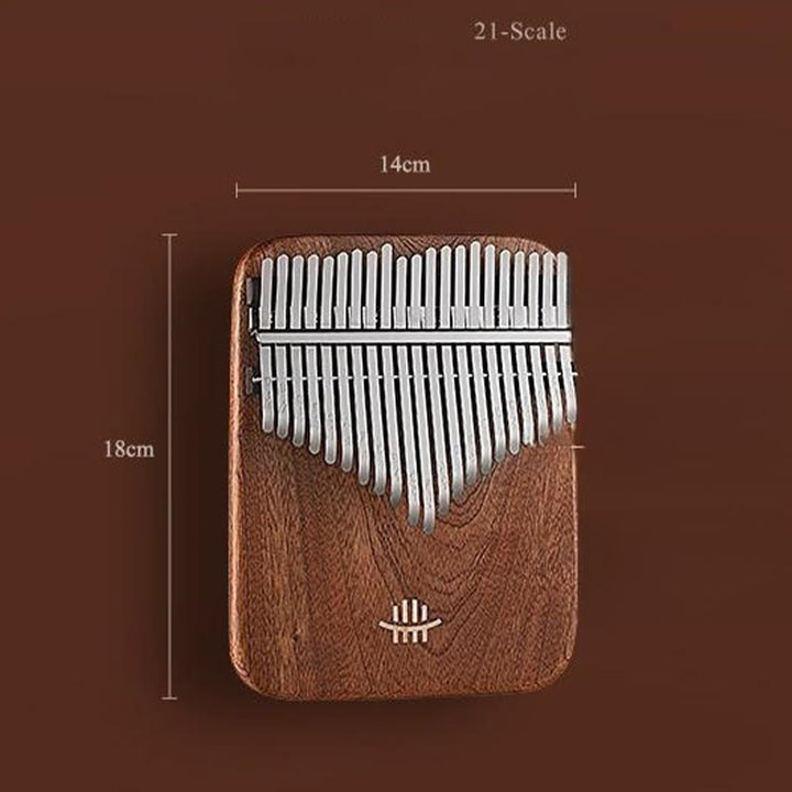 Piano à pouce Kalimba 21 touches Buddha Stones , piano à doigts portable rétro en bois de santal jaune