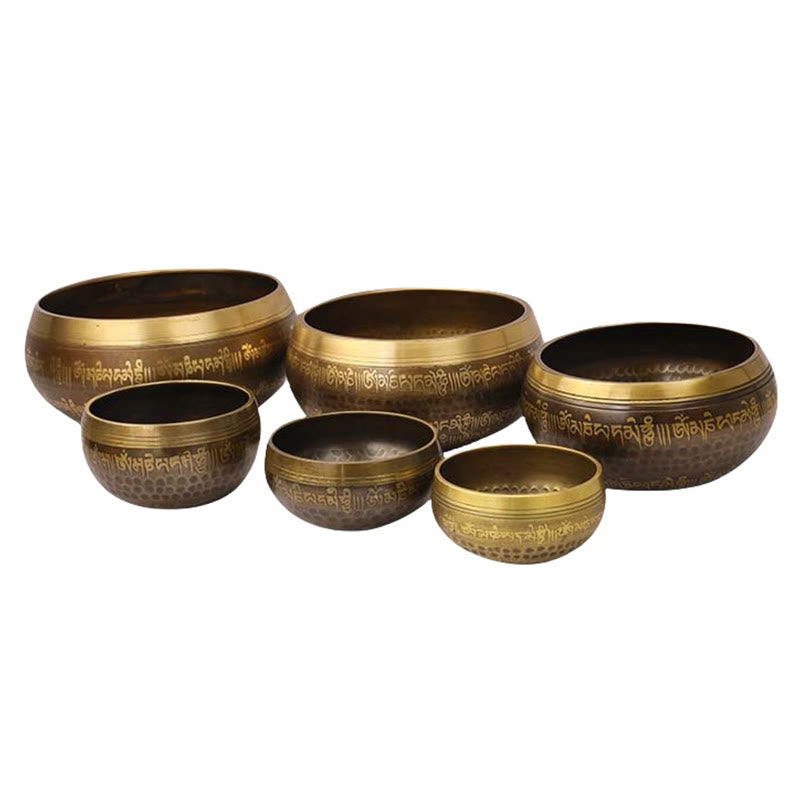 Buddha Stones Bol chantant artisanal orné d'un motif biblique pour la guérison et la méditation - Ensemble de bols sonores - image 14