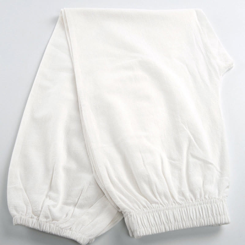 Pantalon d'été unisexe à taille élastique avec poches, motif Buddha Stones , couleur unie, pour la pratique du Tai Chi et du Qigong - image 9