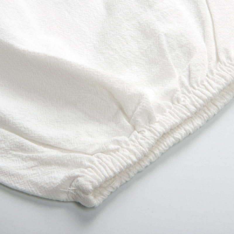 Pantalon d'été unisexe à taille élastique avec poches, motif Buddha Stones , couleur unie, pour la pratique du Tai Chi et du Qigong - image 6