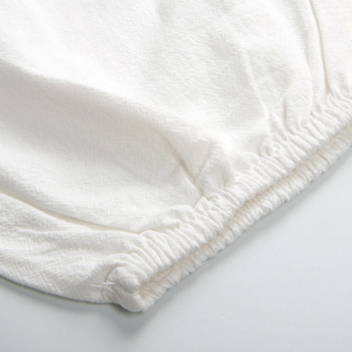 Pantalon d'été unisexe à taille élastique avec poches, motif Buddha Stones , couleur unie, pour la pratique du Tai Chi et du Qigong - image 6