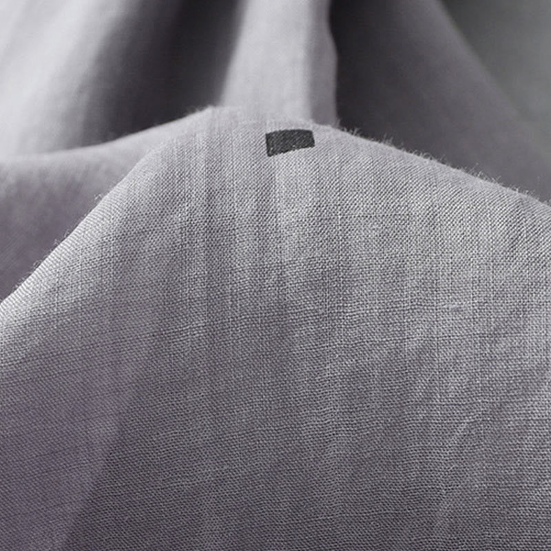 Pantalon large décontracté d'été en coton et lin avec poches pour femme, motif à pois, motif Buddha Stones - image 6